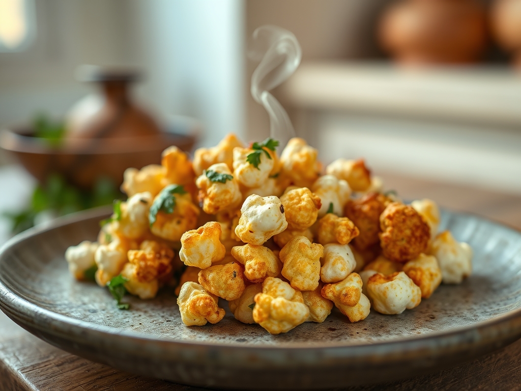 Freshly prepared chicken recipes popcorn