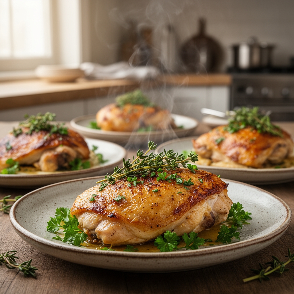 Freshly prepared cooking with chicken recipes