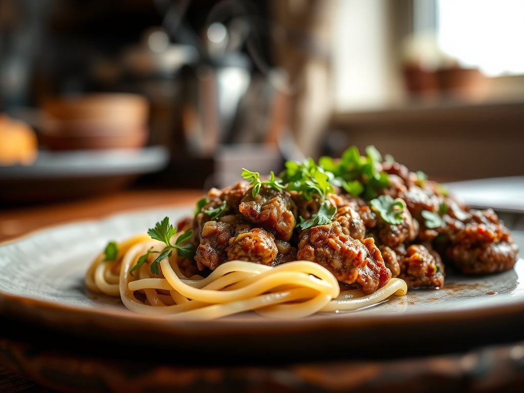 Freshly prepared cooking with ground beef recipes