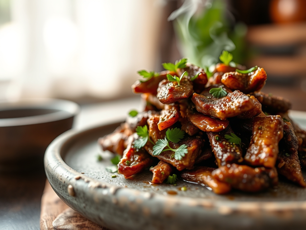 Freshly prepared crispy beef recipes