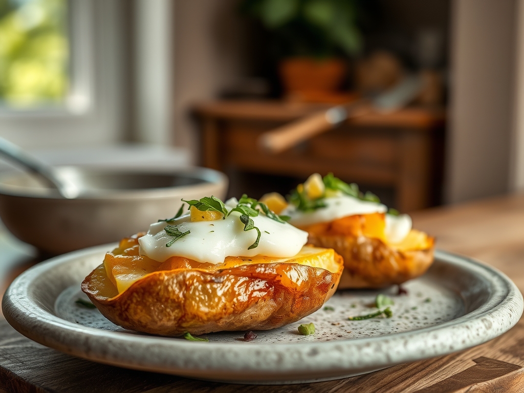 Freshly prepared healthy baked potato recipes