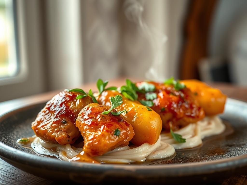 Freshly prepared hot honey chicken recipes
