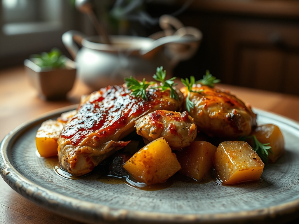 Freshly prepared slow cooker chicken recipes with potatoes