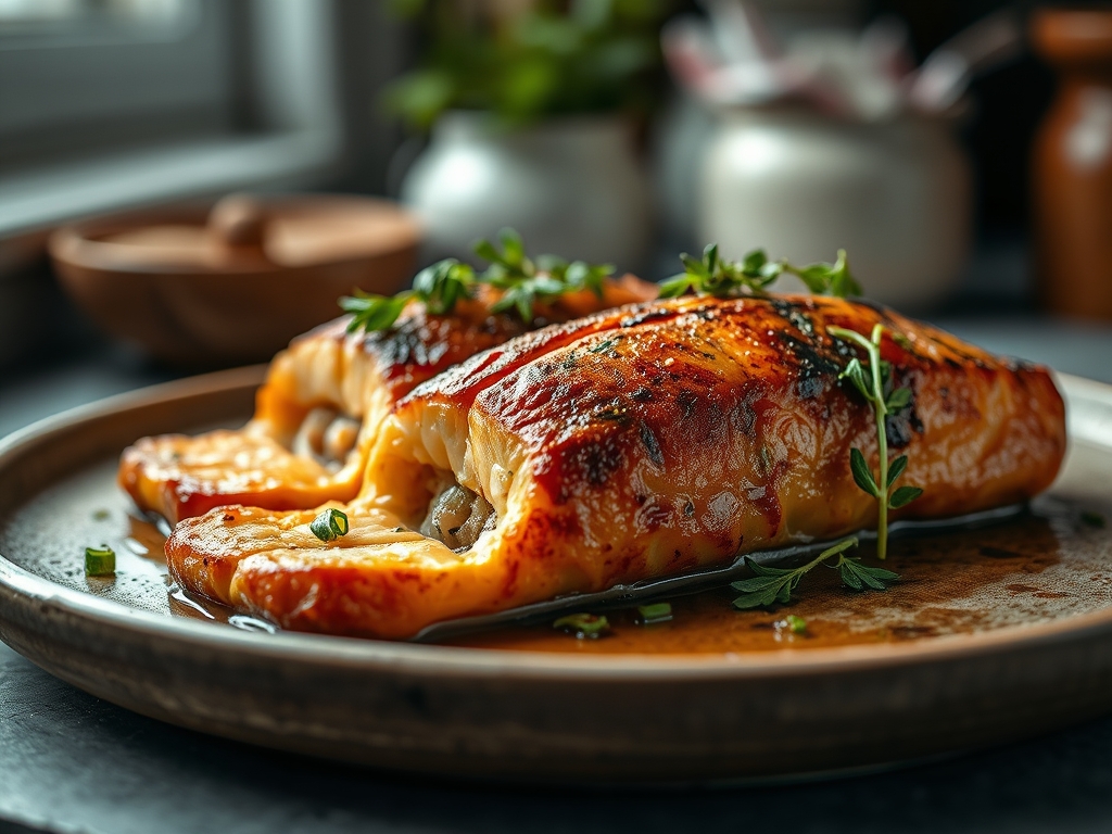 Freshly prepared stuffed salmon recipes baked