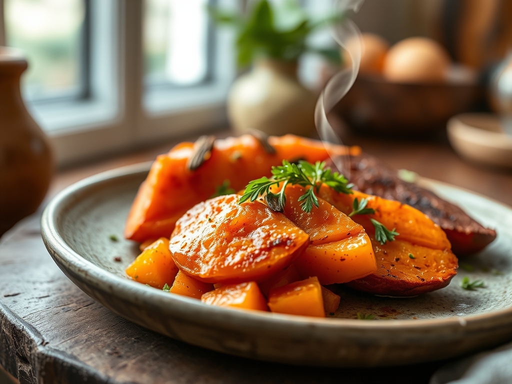 Freshly prepared sweet potato recipes for diabetics